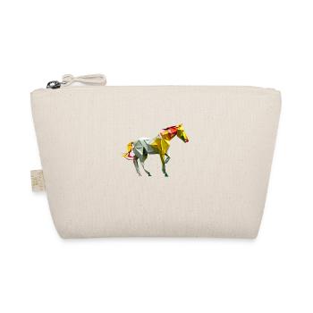 origami geometry horse colorful modern arty - Organic Pouch - nature - Front
