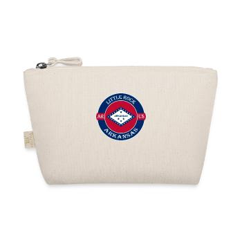 Little Rock Arkansas Flag USA Souvenir Badge - Organic Pouch - nature - Front