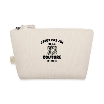 J’peux pas j’ai de la couture à faire - Trousse biologique - nature - Devant