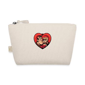 Valentine's Day Cartoon Lovers - Organic Pouch - nature - Front