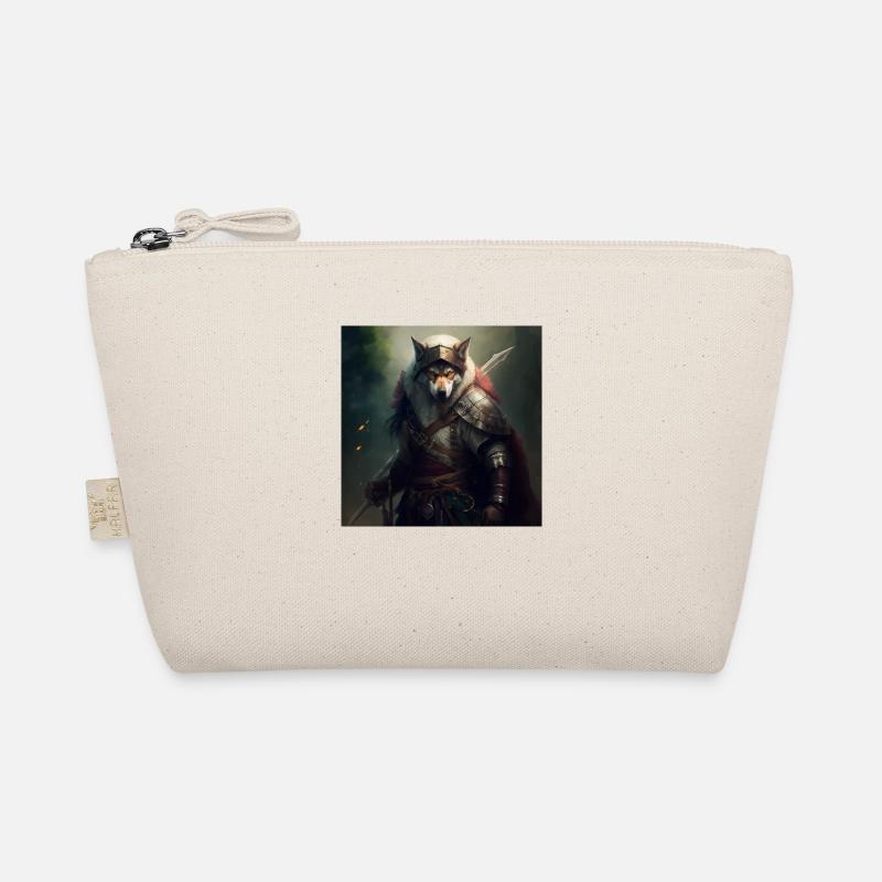 Wolf warrior with sword Organic Pouch