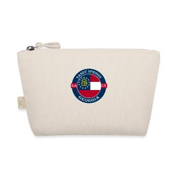 Sandy Springs Georgia Flag USA Souvenir Badge - Organic Pouch - nature - Front