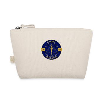 Carmel Indiana Flag USA Travel Souvenir Badge - Organic Pouch - nature - Front