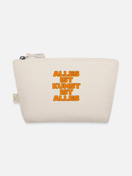 alles ist kunst orange - Bio-Täschchen - Natur