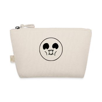 Emoji sketch thick cheeks black - Organic Pouch - nature - Front