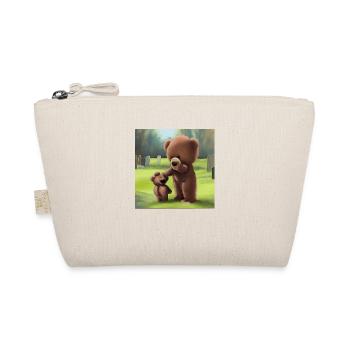 Sad teddy family in cemetery - Organic Pouch - nature - Front