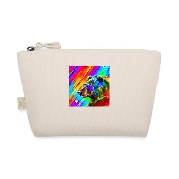 Bear with sunglasses - Organic Pouch - nature - Front