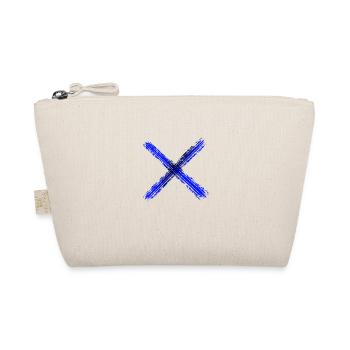 Cross blue - Organic Pouch - nature - Front