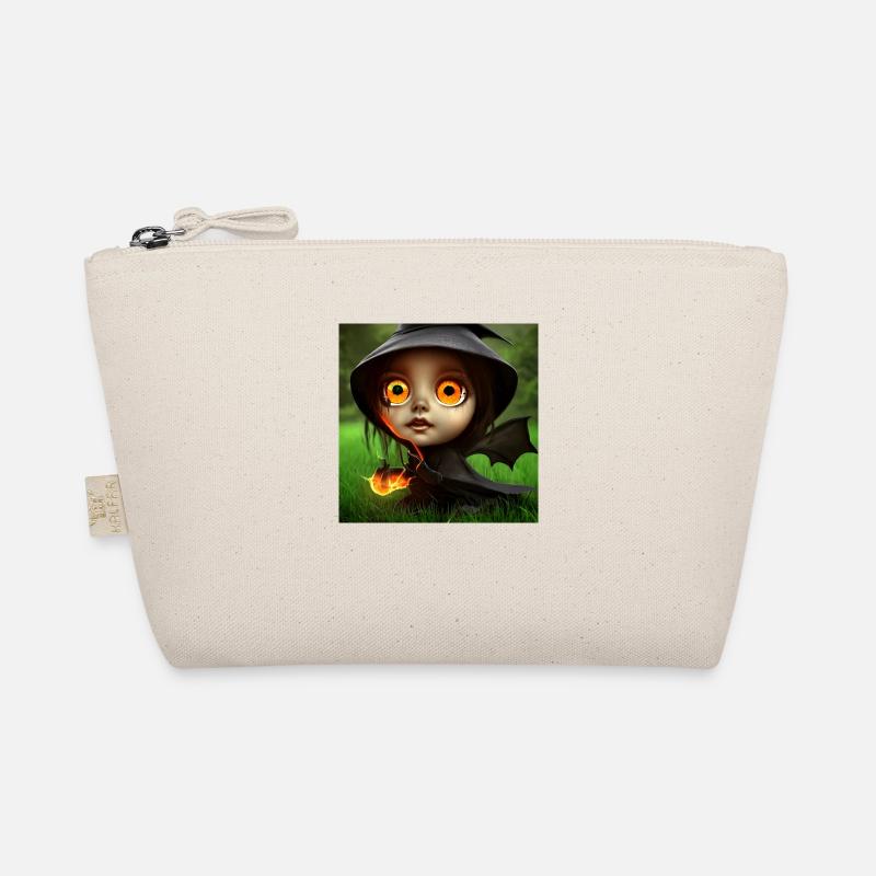 Cute witch with fire eyes Organic Pouch