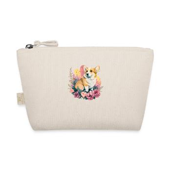Corgi in the flower field - Organic Pouch - nature - Front