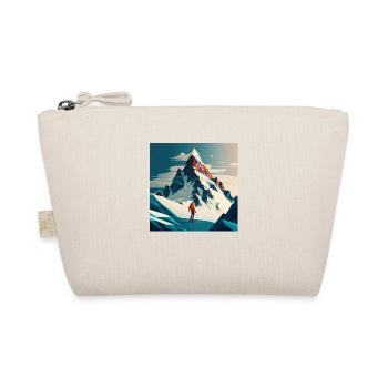 Illustration Bergskifahrer, Skipiste - Bio-Täschchen - Natur - Vorne