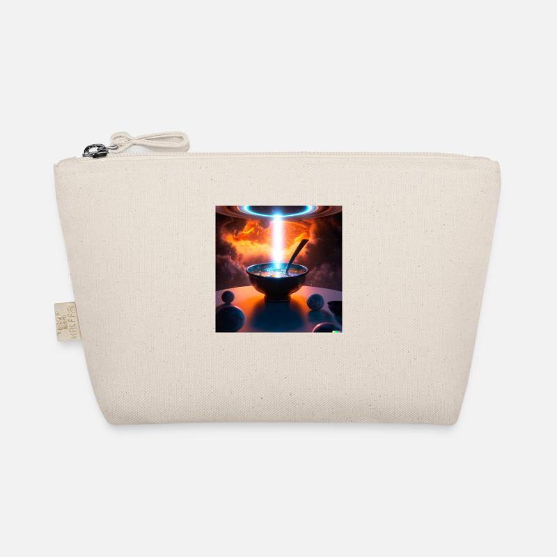 Schüssel mit Essen bestrahlt Bio-Täschchen