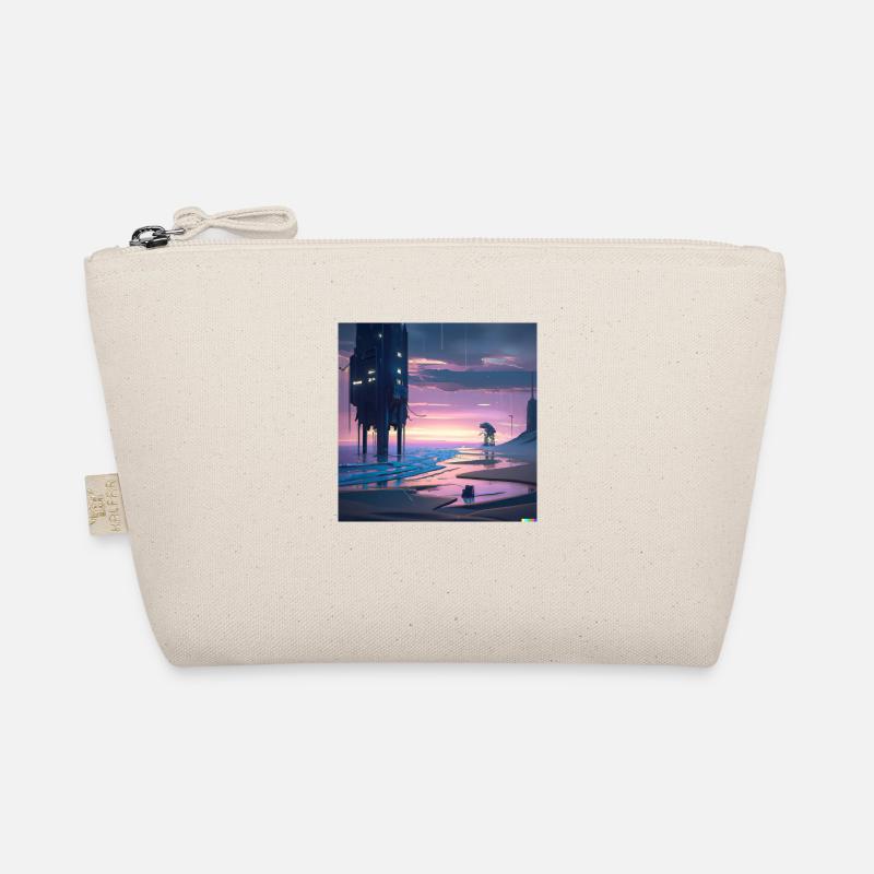 Future beach digital art Organic Pouch