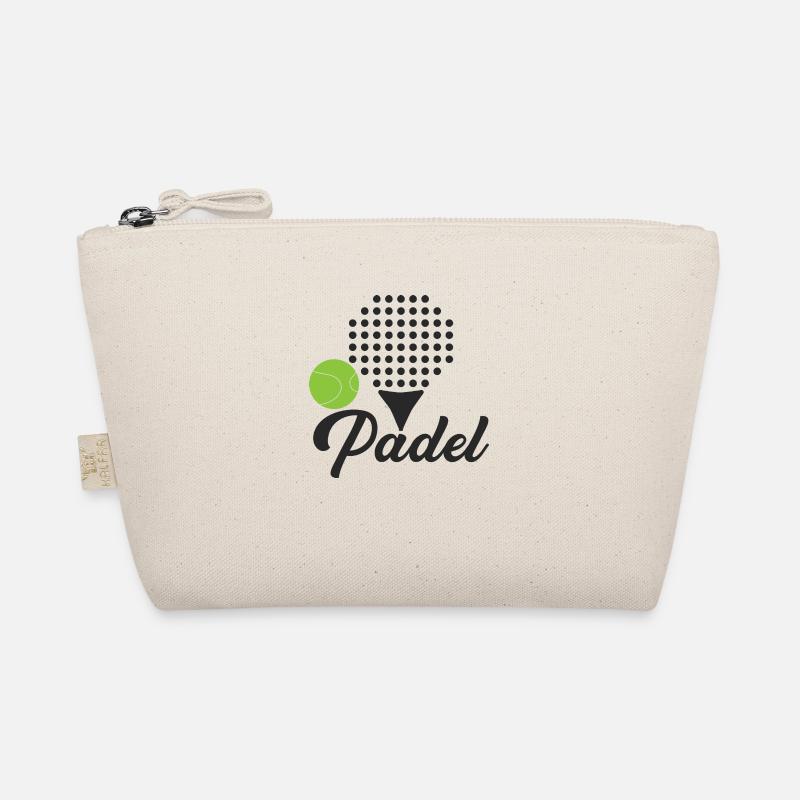 Padel, lustige Schläger. Padel Geschenkidee. Sport - Bio-Täschchen - Natur