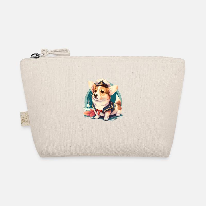 Corgi Matrose - Bio-Täschchen - Natur