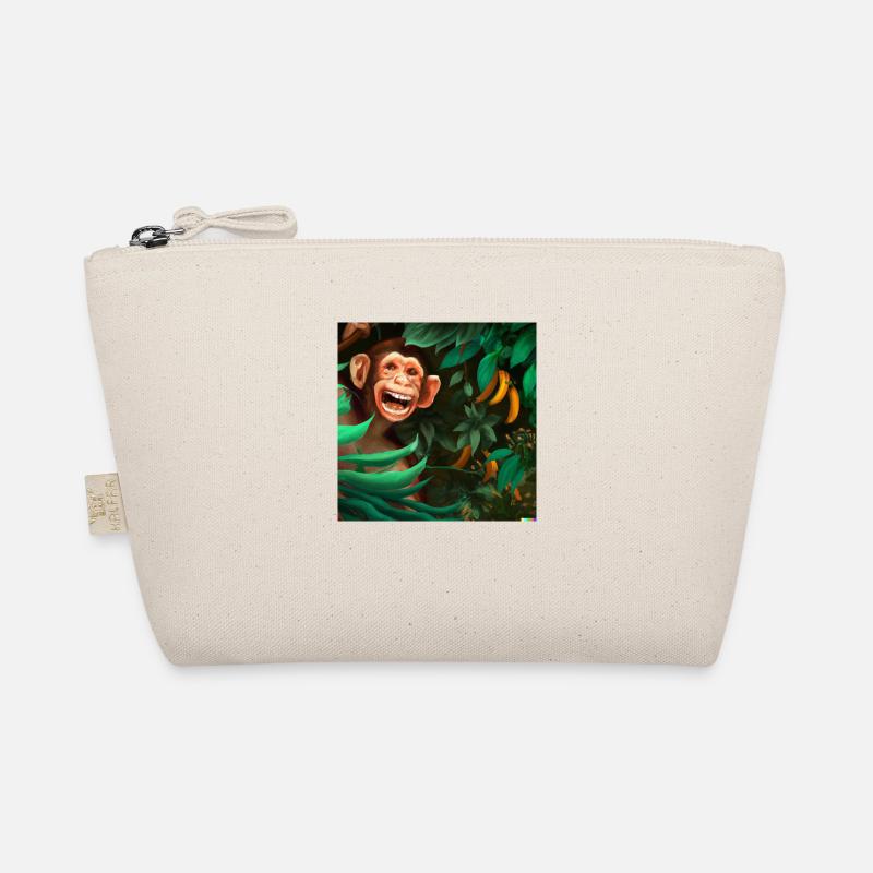 A laughing monkey in the jungle Organic Pouch