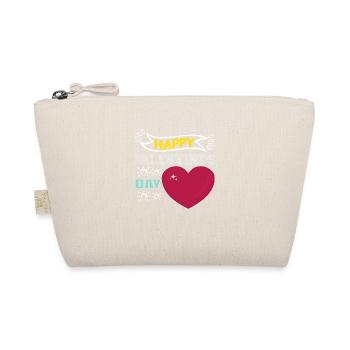 Happy Valentine´s Day - Bio-Täschchen - Natur - Vorne