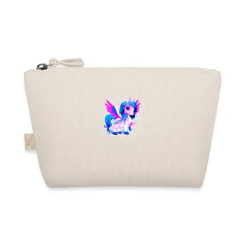 Einhorn Pink Pegasus - Bio-Täschchen - Natur - Vorne