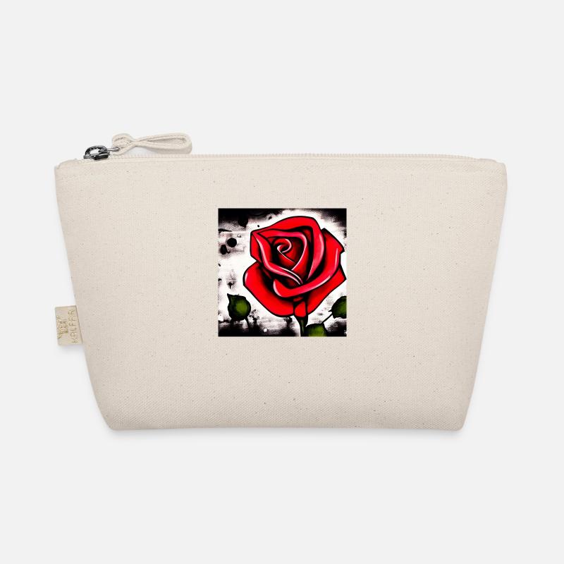 Red rose graffiti style - Organic Pouch - nature