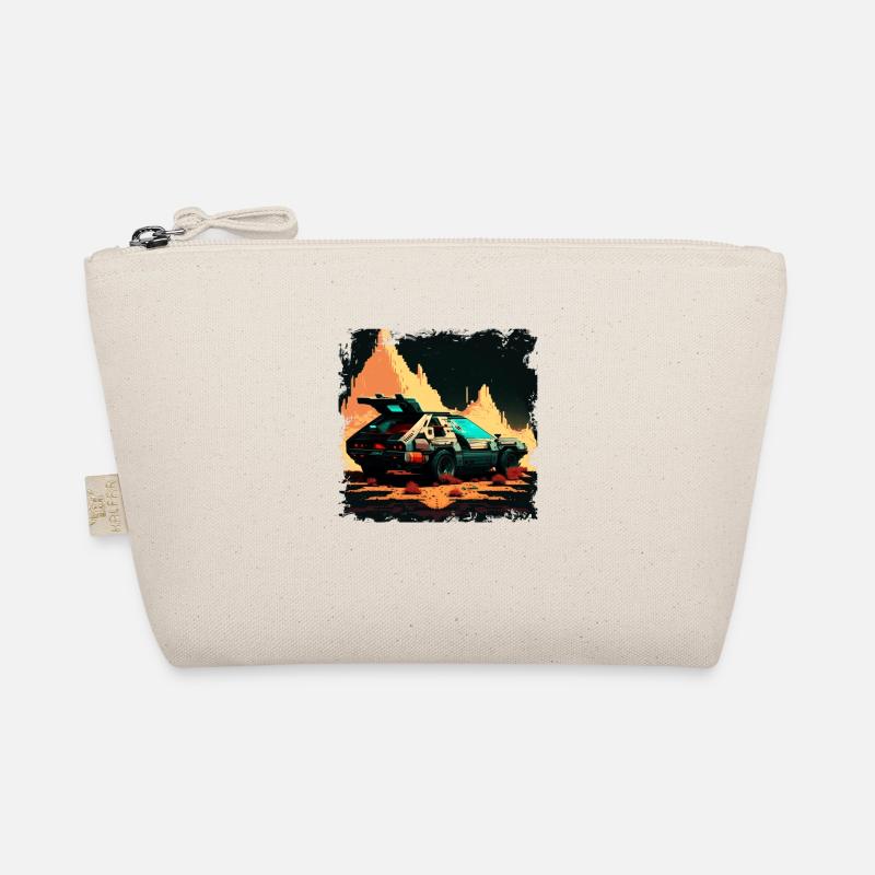 Retro racing car on the planet surface Organic Pouch