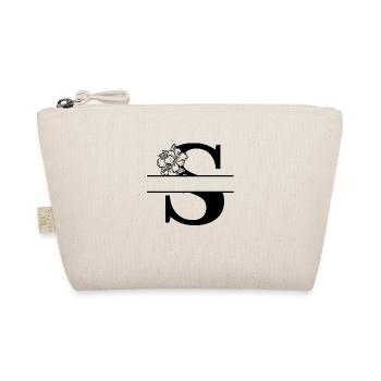 Personalized floral letters - Organic Pouch - nature - Front