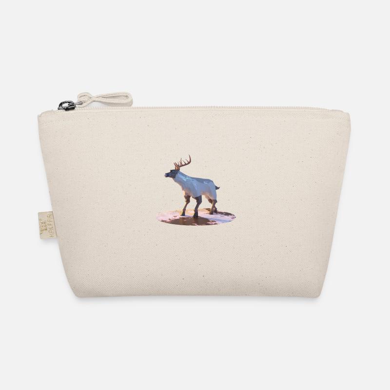 Low Poly Reindeer Organic Pouch