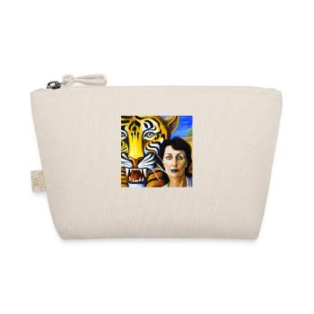 Tiger and woman drawn like Salvadore - Bio-Täschchen - Natur - Vorne