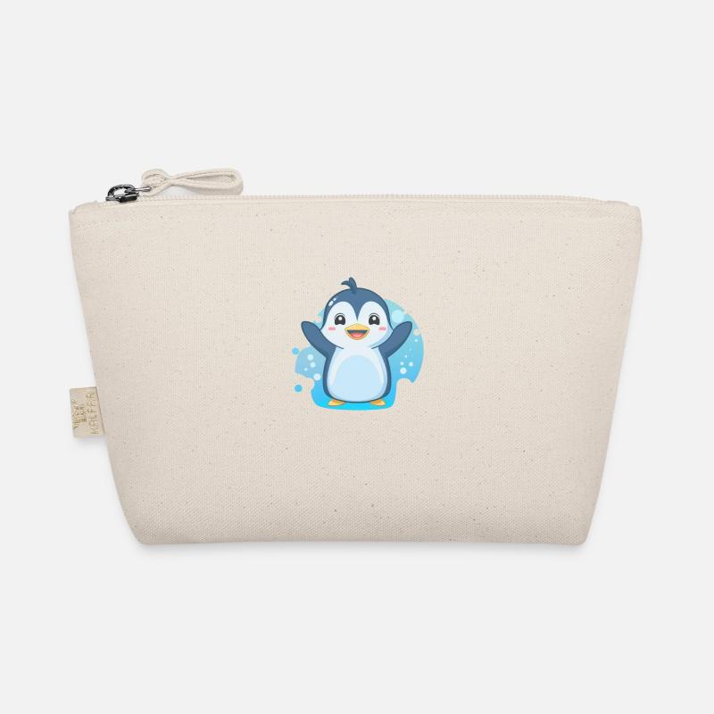Süßer Pinguin - Bio-Täschchen - Natur