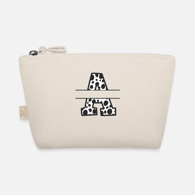 Personalisierter Kuhmusterbuchstabe Bio-Täschchen