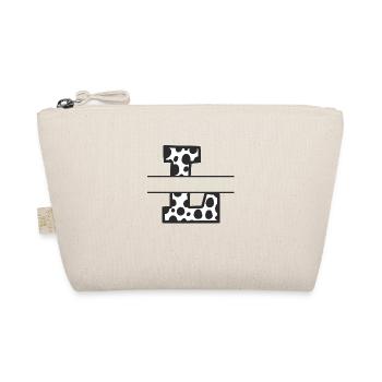 Letter L Custom cow pattern - Organic Pouch - nature - Front