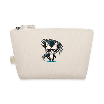 A cool skunk with sunglasses Comic Look - Organic Pouch - nature - Front