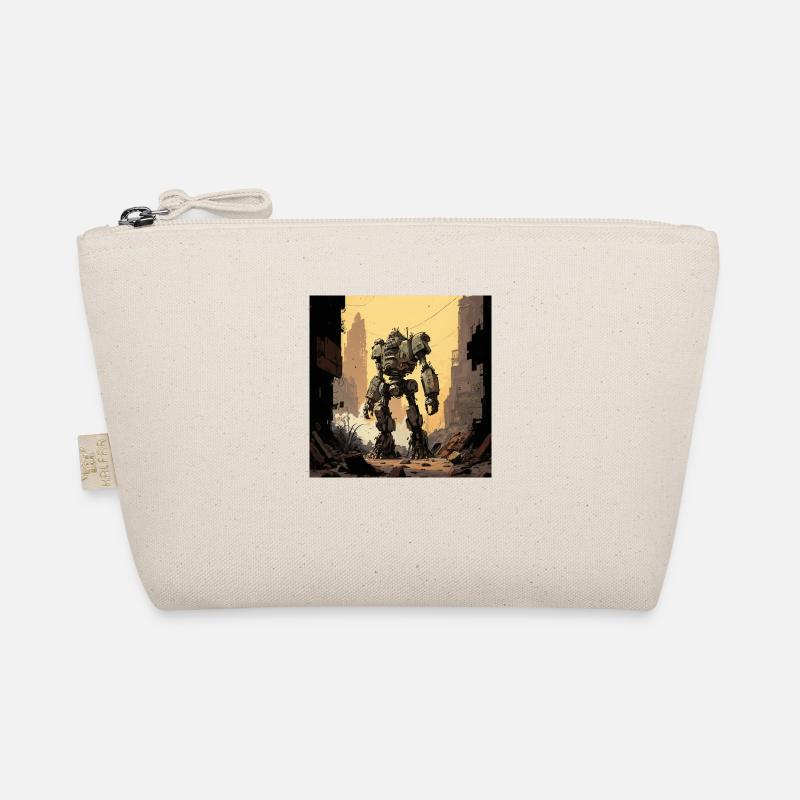 Roboter in einer postapokalyptischen Stadt Bio-Täschchen