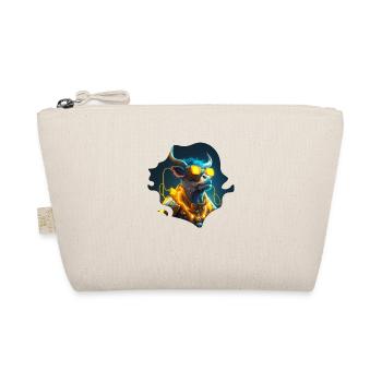 Illustration of a cyborg-style mecha bull - Organic Pouch - nature - Front
