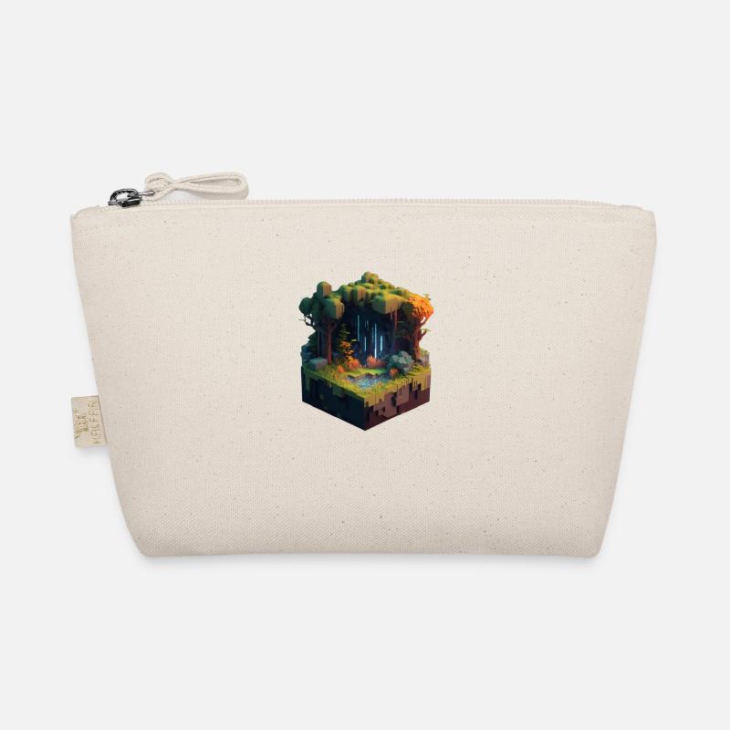 Voxel art forest 3D HD Organic Pouch