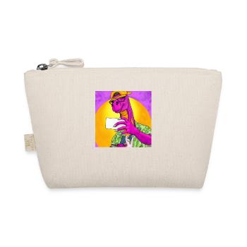Dinosaurier macht Selfie V4 Geschenk - Bio-Täschchen - Natur - Vorne