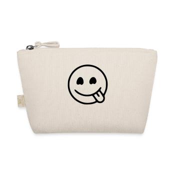 Emoji Skizze hungrig schwarz - Bio-Täschchen - Natur - Vorne