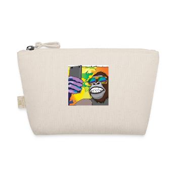 Gorilla makes Selfie V1 gift - Organic Pouch - nature - Front