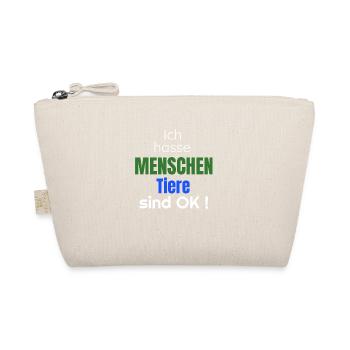 Ich hasse Menschen Tiere sind Ok - Bio-Täschchen - Natur - Vorne