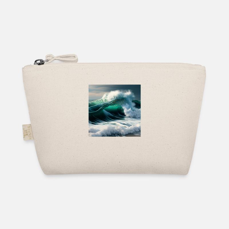 Welle am Strand Bio-Täschchen