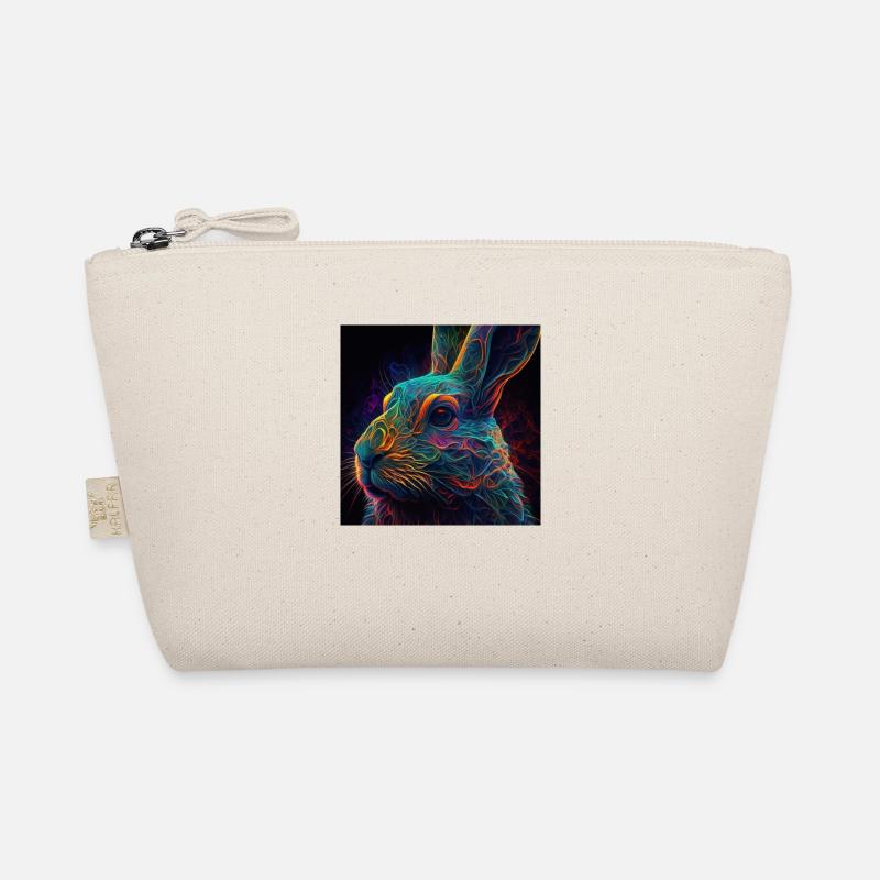 Coloured rabbit, unique design Organic Pouch