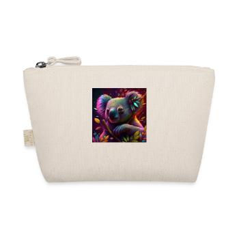 Farbiger Koala, einzigartiges Design - Bio-Täschchen - Natur - Vorne