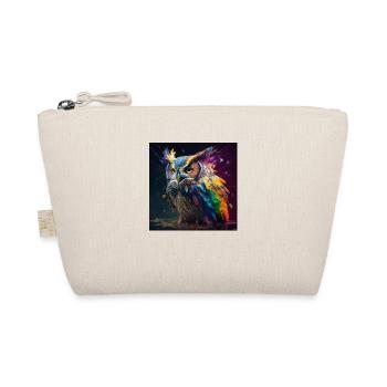 Colored owl, unique design - Organic Pouch - nature - Front