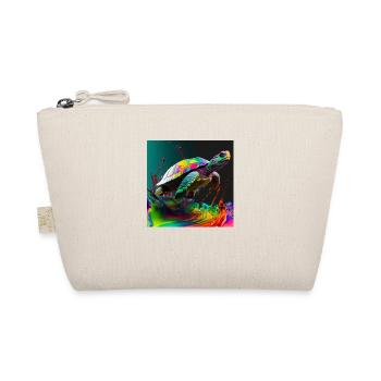Colored turtle, unique design - Organic Pouch - nature - Front