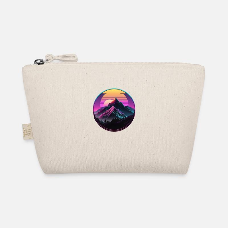 Mount Everest Synthwave - Bio-Täschchen - Natur