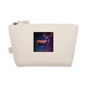 Colored deer, unique design - Organic Pouch - nature - Front