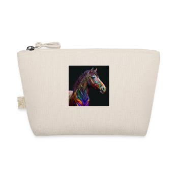 Colored horse, unique design - Organic Pouch - nature - Front