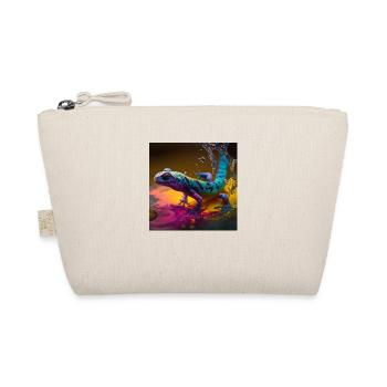 Colored gecko, unique design - Organic Pouch - nature - Front