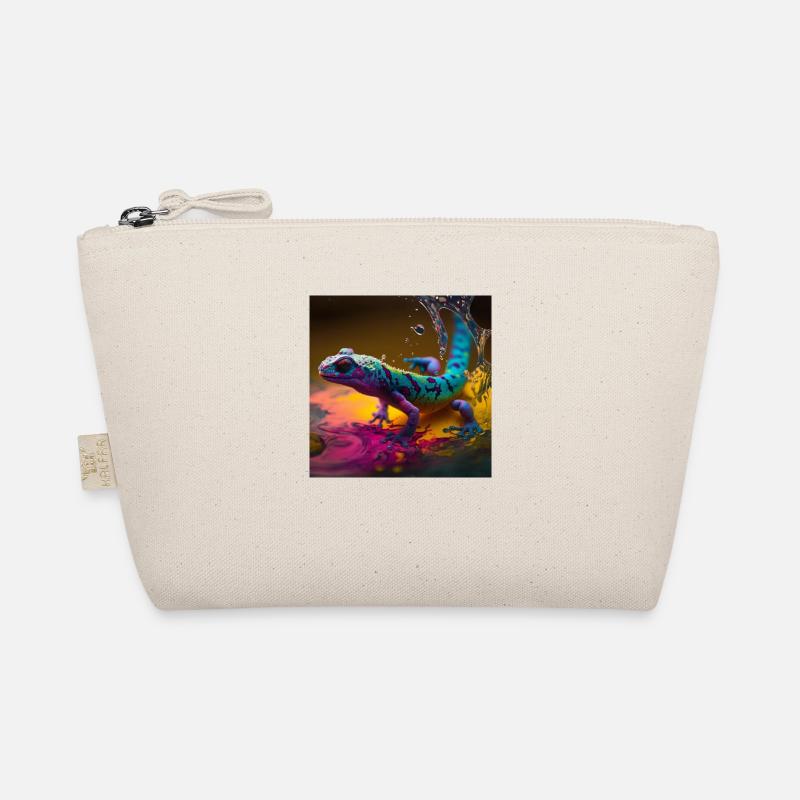 Colored gecko, unique design Organic Pouch