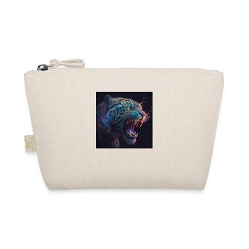 Colored Tiger / Saber-toothed Tiger, UNIQUE - Organic Pouch - nature - Front