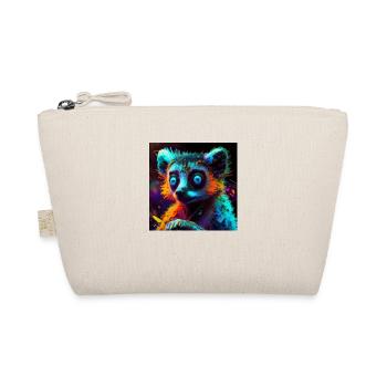 Colored lemur, unique design - Organic Pouch - nature - Front
